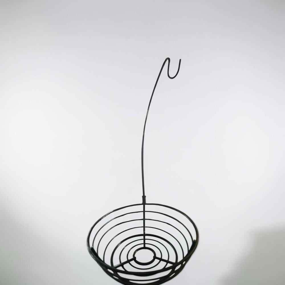 Fruit Basket Bowl with Banana Tree Hanger Black